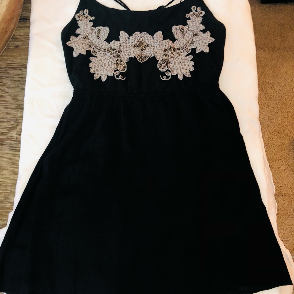 ~Women’s Abercrombie Strapped Mini Black Dress